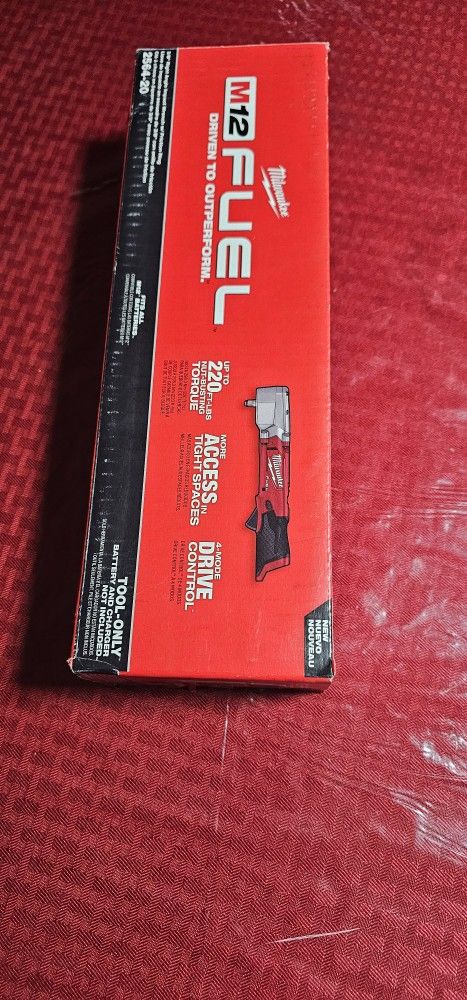 MILWAUKEE M12V FUEL BRUSHLESS 3/8-RIGHT ANGLE IMPACT WRECH W/-FRICTION RING BRAND NEW TOOL ONLY
