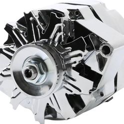 For Chevy for GM 1 Wire Alternator - Tesmirror One Wire Chrome Alternator High Output X(25)
