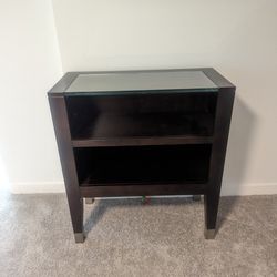 Tv Stand With Storage Shelves And Glass Top