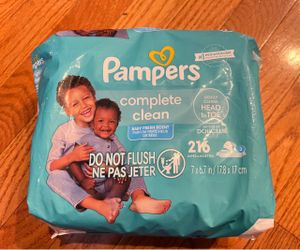 New unopened Pampers Complete Clean Baby Wipes 216 Count