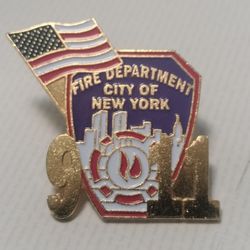 Hat Pin - Gold Plated Enamel ( Glass Display )