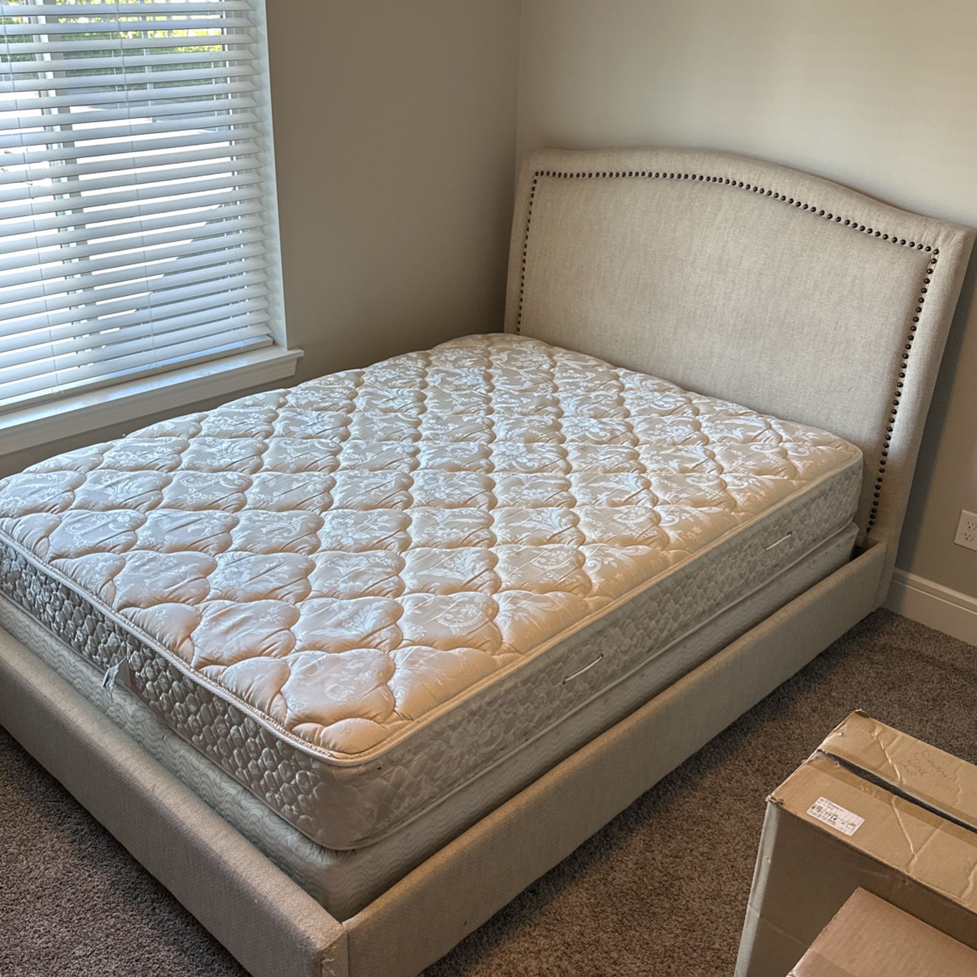 Queen bed Frame (mattress Free If Wanted)
