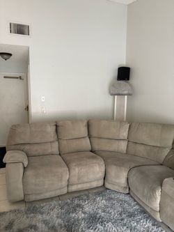L Shaped Couch with recliner