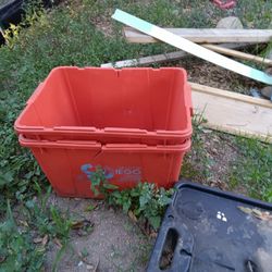 Orange Bins, Two Of them 