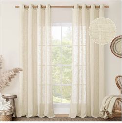 Linen beige curtains