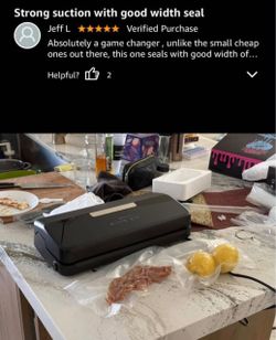 Vacuum Sealer Machine, 7-in-1 Vacuum Sealer for Food with Built-in Cutter and Bag Storage, Dry/Moist/Gentle Mode, Removable Drip tray, Complete Starte