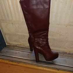 High Heel Boots Brown Size 9