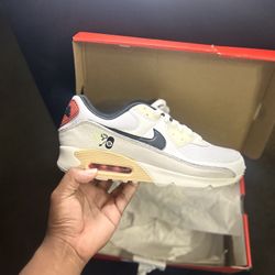 Nike Air Max 90 SE Swoosh Fiber White Size 11.5