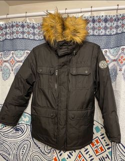 Boys DKNY size 10/12 Coat-missing Button.