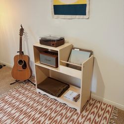 Custom Record Player Cabinet with Record Storage
