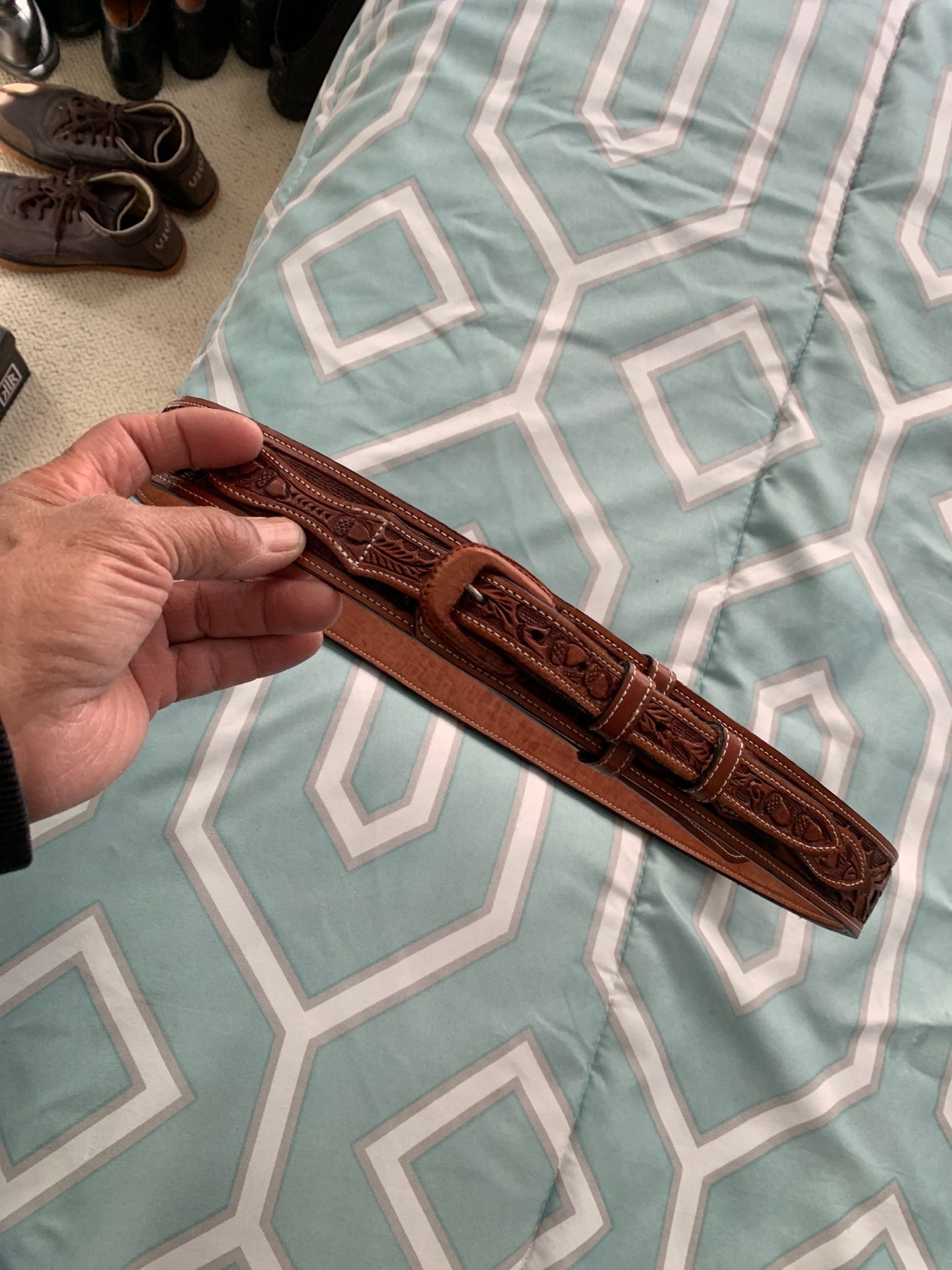 Leather belt