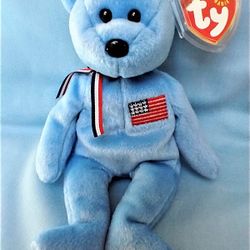 

America beanie baby bear--