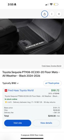2024 Toyota Sequoia All weather floor mats