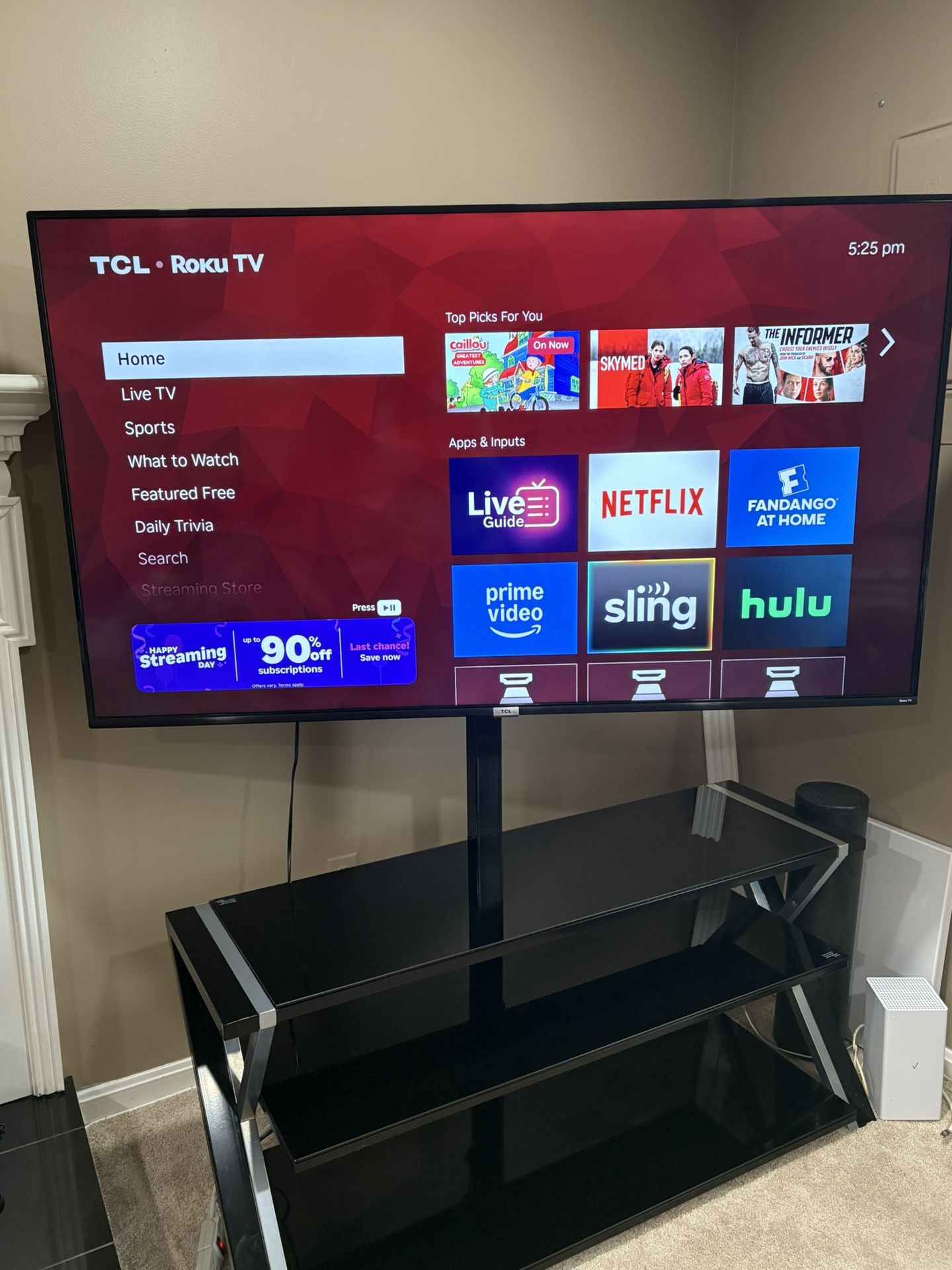 65 Inch TCL Roku Tv