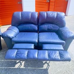 Leather Loveseat Recliner 