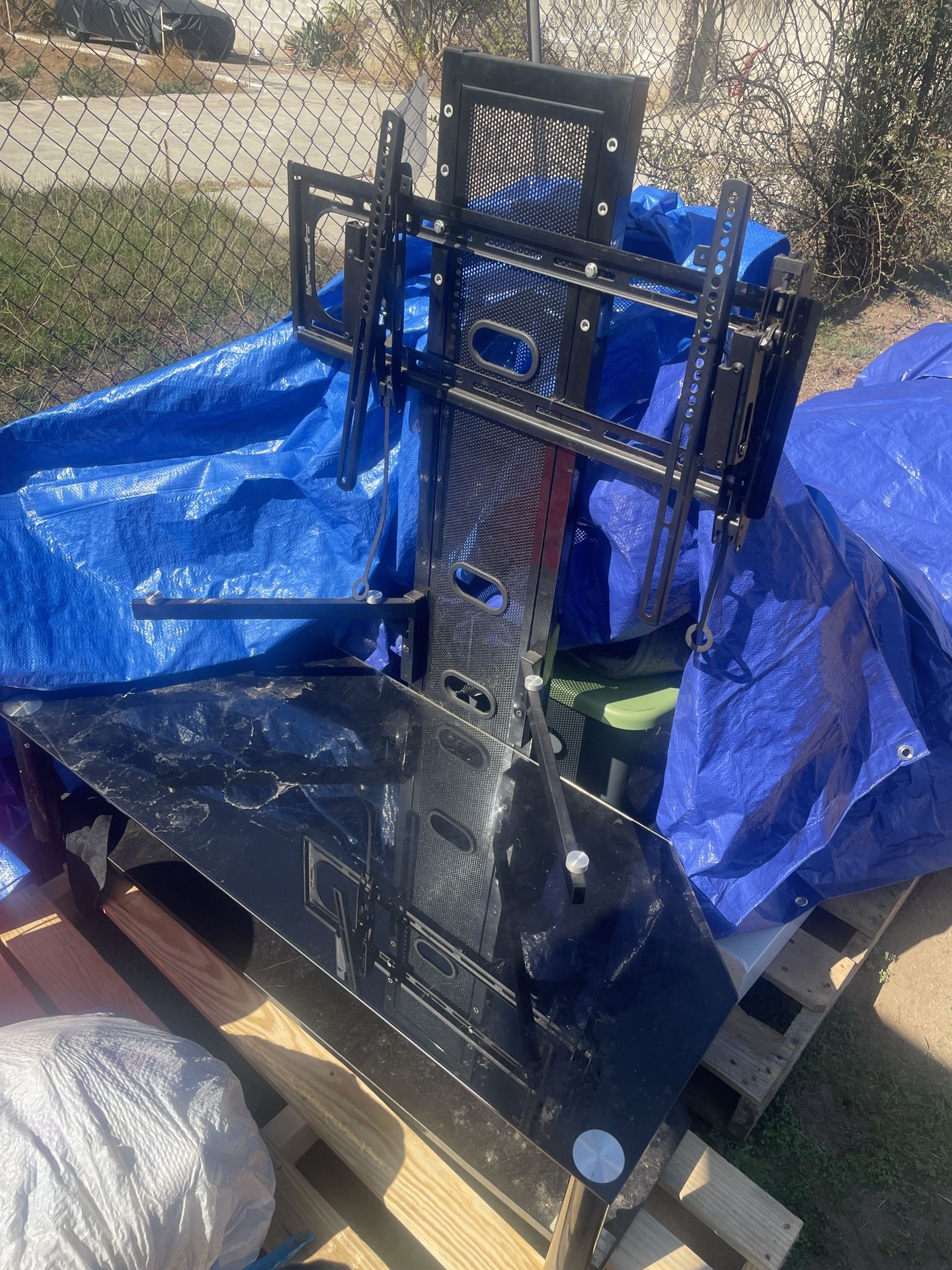 Black Glass Tv Stand 