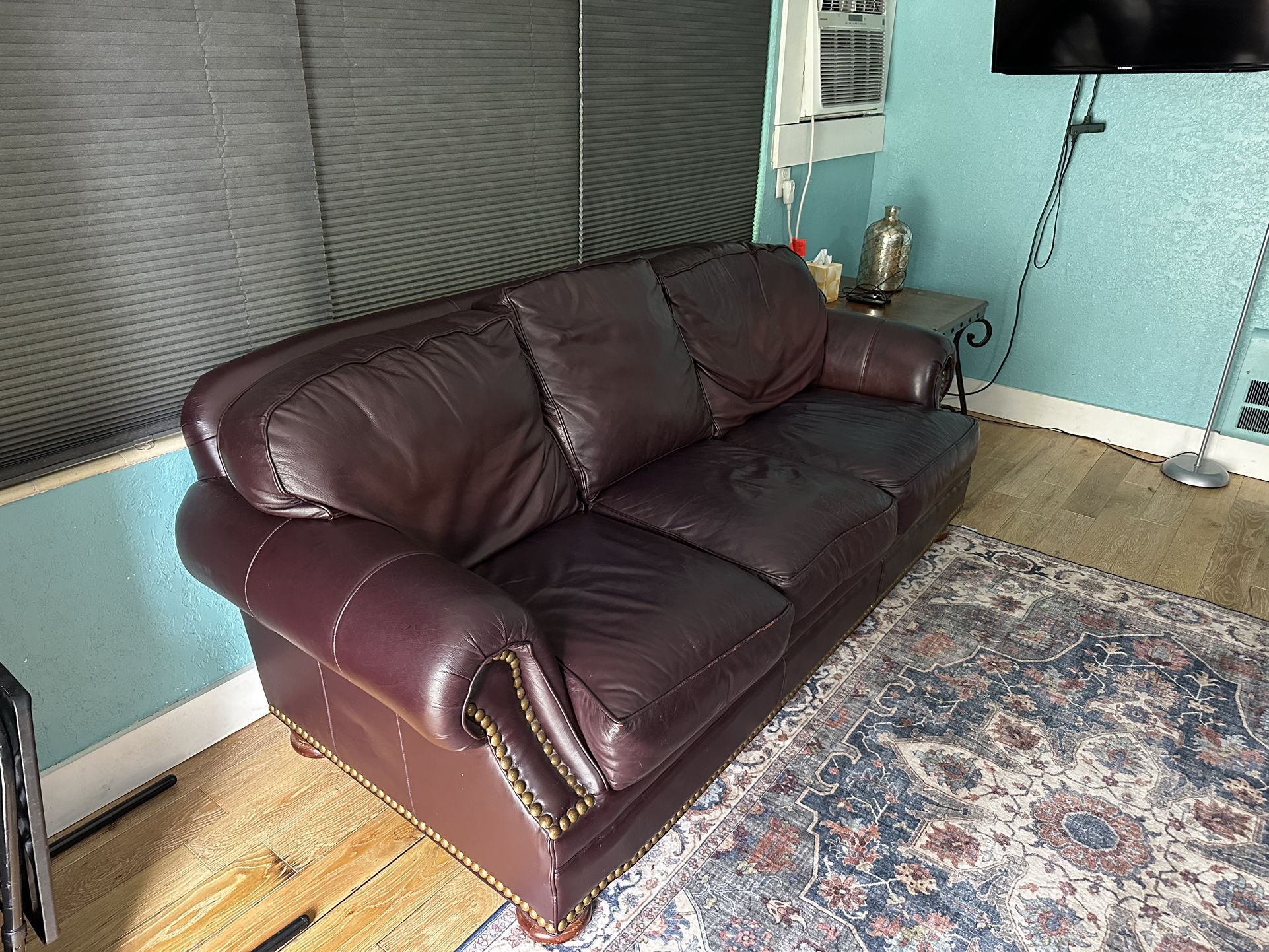 Brown Leather Couch