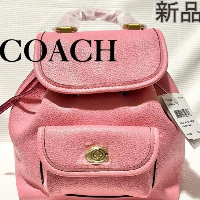 Unused COACH Backpack 21 CH588_Pink_Rear