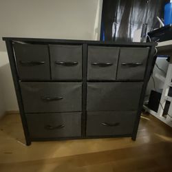 2 Black Dressers 8 Drawers 
