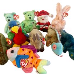 TY Original Beanie Babies Plush Bean Bag Stuffed Animal Collectible 