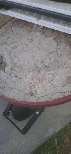 Free Sand, concrete blocks, interlocking rubber pads