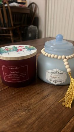 Two scented candles