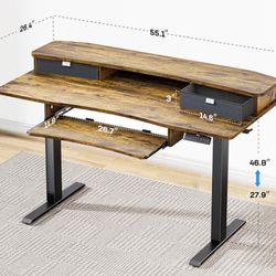 Adjustable Office Desk And Chair