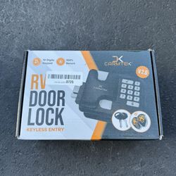 RV Keyless Entry Lock 10 Digits V2.0 w/ Fobs & Keys - Fits 3.75" x 2.75" Locks
