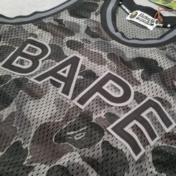 BAPE ABC Camo Mesh Basketball Jersey black