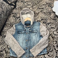 Half Denim Half Sweater Jacket Size, Xl