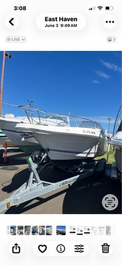 21 foot fiberglass boat with 150 hp outboard motor