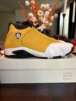 Air Jordan 14 Yellow White Black Sneakers