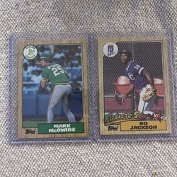 Bo Jackson, Mark McGwire, Barry Bonds Baseball Cards