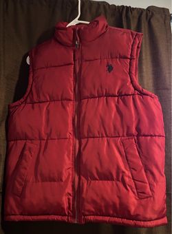 Men U.S. Polo Assn. Red Puffer Vest