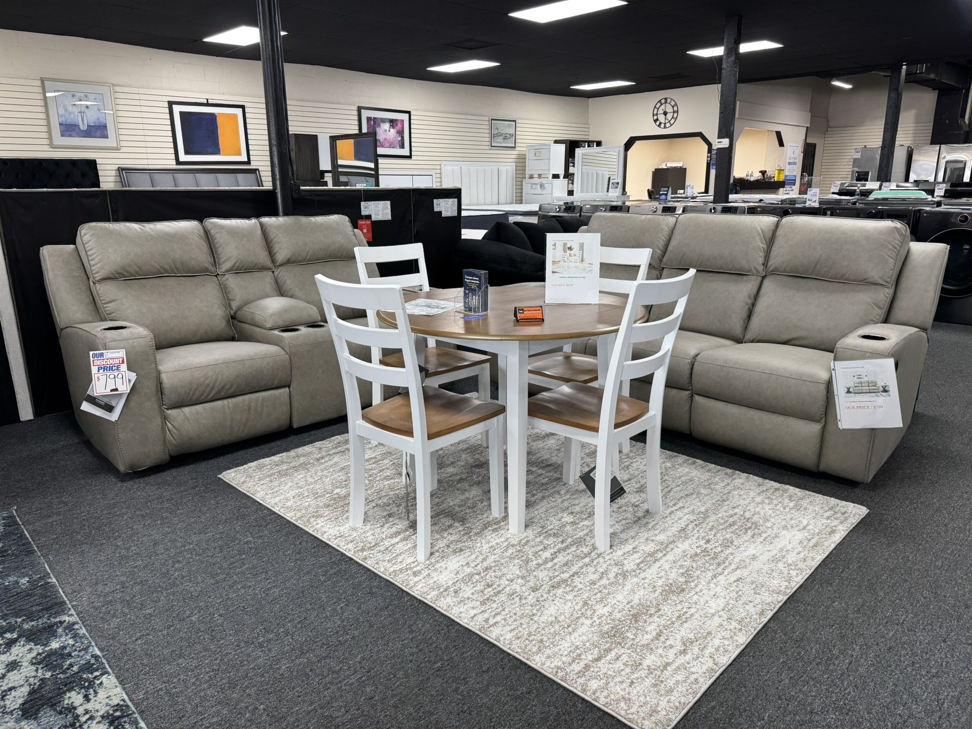 Ashley Leather Recliner Sofa & Loveseat. 🚚WE DELIVER🚚