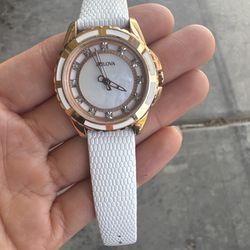 Rose Gold Bulova Diamond Watch 
