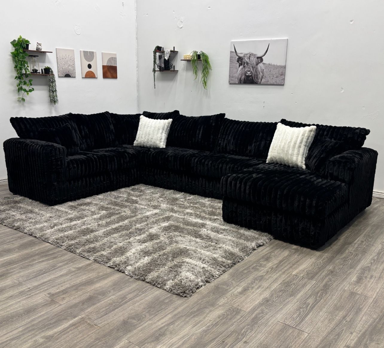 Brand New Sectional Corduroy Couch - Free Delivery