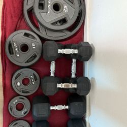 Adjustable Bench Press (Bar And Weights Included)