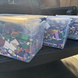 Legos 3 Tubs Full Of Legos 