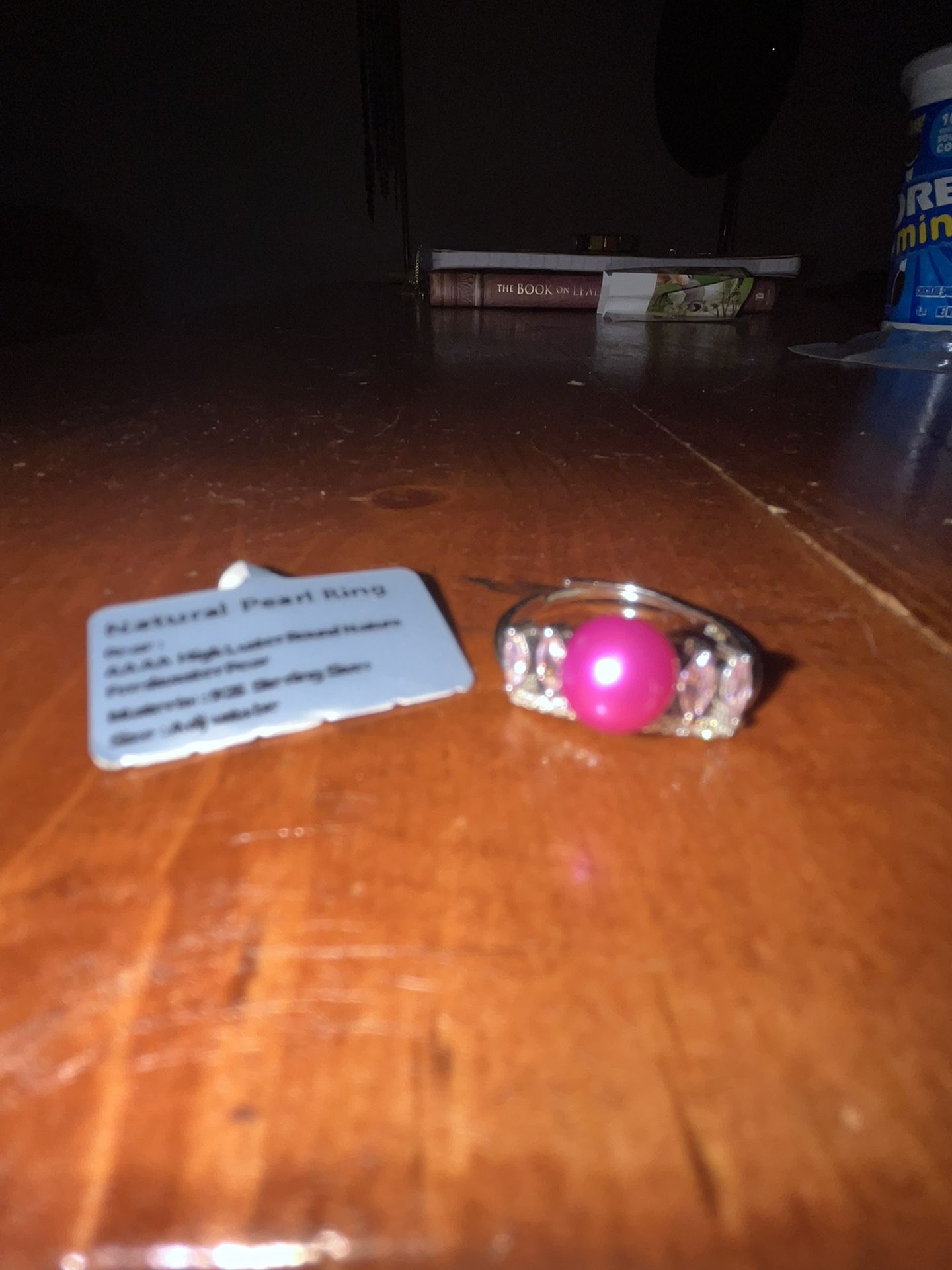 Pink Pearl And Gem Ring 