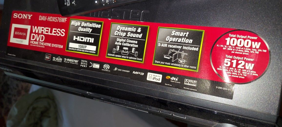 SONY DVD HOME Theater System And A 30" flat Screen Tv,+ Speakers