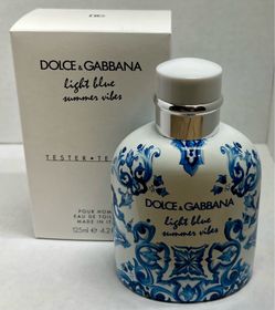 Dolce&Gabanna Light  Blue Sommer Vibes For Men Eau de Toilette 4.2 Fl. Oz./125 Ml. Tester Bottle