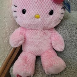 Build A Bear Hello Kitty Pink Waffle Plush With Orginal Hang Tag