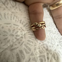 14k Ladies 3heart Ring 