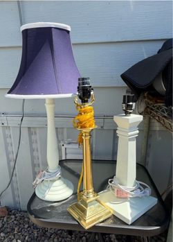 Three table lamps