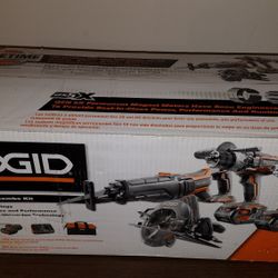 Ridgid 5 18v Battery Tools Combo Kit NEW
