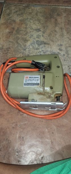 Black & Decker Jig Saw  7524 variable speed volts 120ac amps 25  speed spm0-3200 type 1 used