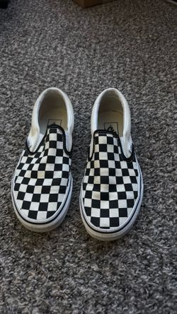 Checkered Slip on Vans Size 7