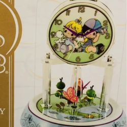 Precious Moments Anniversary Clock New Movement Butterfly Dome 