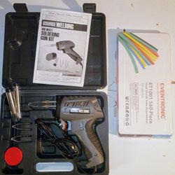100 Watt Soldering Gun Kit: 3 Tips, solder w/flux + 10G Flux & Case 